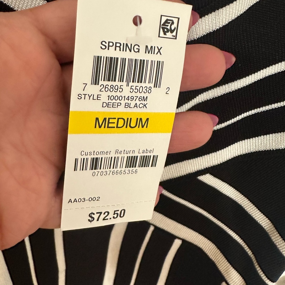 Black and White Striped Top - Picture 2 of 2